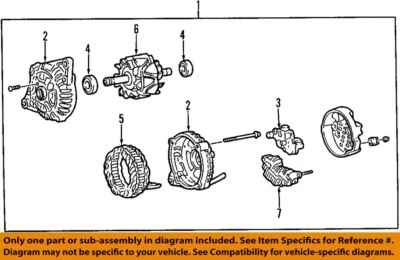 Alternador usado compatible con: Hyundai Accent 2009 2,0 L 4 cilindros grado A Foto 1 de 2
