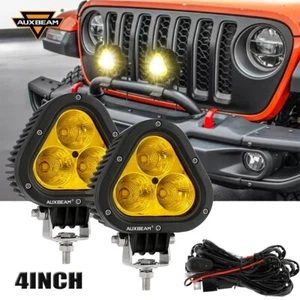 AUXBEAM 2Pcs Universal 70W 4" LED Work Lights For Offroad Driving Pod Fog LIghts - Picture 1 of 12