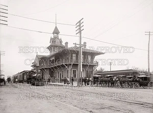 8x10 photo Train depot Pensacola Florida FL L&N Railroad station 1903 - Picture 1 of 2