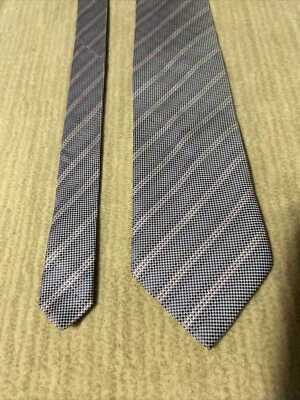 Corbata Hombre 61” Luciano Soprani Púrpura Rayas 100% Seda Hecha en Italia Foto 1 de 4