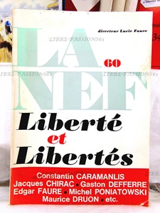 LA NEF N°60, LIBERTÉ ET LIBERTÉS, LUCIE FAURE, ÉDITIONS TALLANDIER, 1976 - Picture 1 of 16