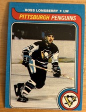 1979 Topps Ross Lonsberry Hockey Card #58 Penguins Mid-Grade O/C Bad Corners
