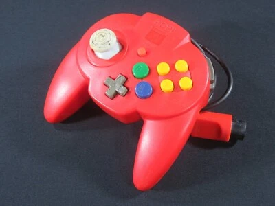 64 HORI pad mini Nintendo Japan controller n64 red used tested /n64 jp jpn - Image 1 of 4