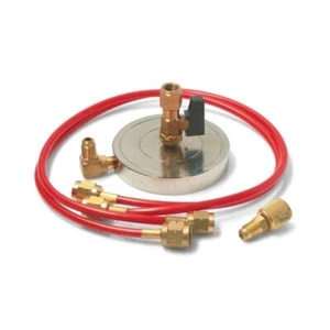 SUPPORTO per BOMBOLA GAS REFRIGERANTE PIATTELLO 1/4" e 5/16" R410 R134 R407 ETC - Foto 1 di 1