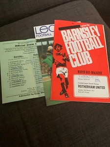 1974 Barnsley V Rotherham United Football/Soccer Programme - Picture 1 of 3