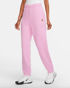 Nike Court Womens Tennis Pants Beyond Pink Fleece Sweatpants CK8436 140 - MEDIUM - Picture 1 of 8