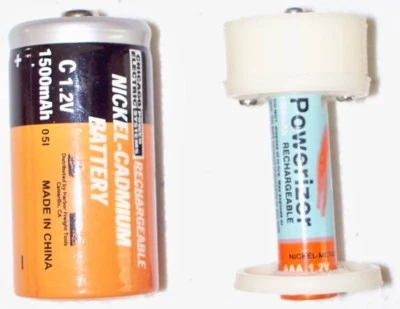 2pcs iSmartHome 3D Printed AAA to Size C Battery Adapters, Introductory Special - Image 1 of 4