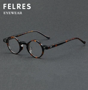 Gafas redondas de acetato marco pequeño marco para hombre lentes transparentes marco retro nuevas - Imagen 1 de 18