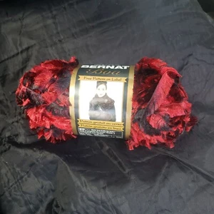 Bernat Boa Cardinal Yarn Crafts Skeins Polyester #46530 Red Black - Picture 1 of 9