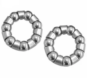 2 x Bicycle Rear Wheel Axle 1/4″ x 7 Ball Bearing Cages Pair MTB BMX Bicycle - Picture 1 of 3