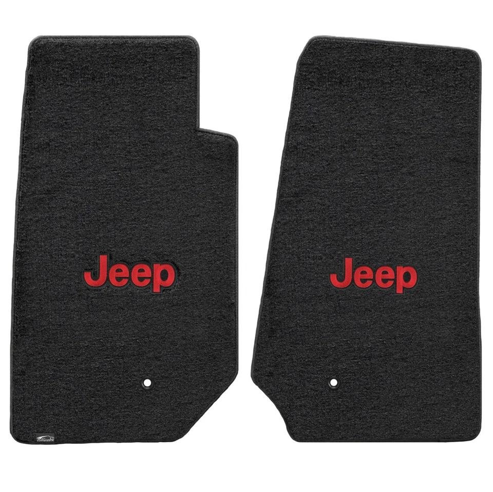 Alfombrillas delanteras negras Lloyd - Velourtex para Jeep Wrangler 2007-2013 con logotipo Jeep Foto 1 de 1