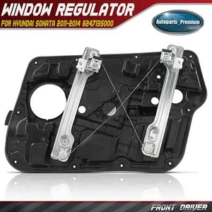 Front Left Power Window Regulator w/ Panel & Motor for Hyundai Sonata 2011-2014 - Picture 1 of 9