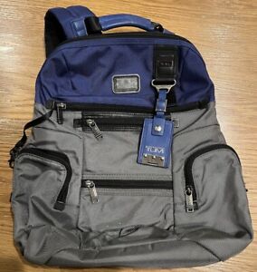 Tumi Alpha Bravo Limited Edition Backpack (Blue and Gray)