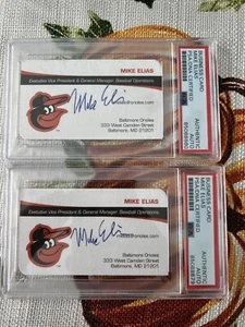 Mike Elias Baltimore Orioles GM Signed Business Card Auto Autograph - Picture 1 of 4