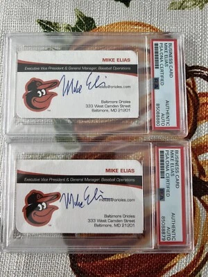 Mike Elias Baltimore Orioles GM Signed Business Card Auto Autograph - Image 1 of 4