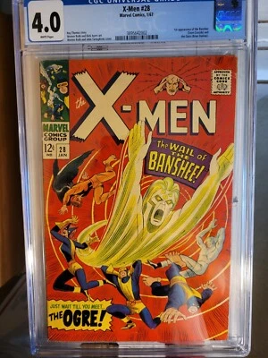 CGC 4.0 X-MEN #28 White Page 1ST APPEARANCE OF BANSHEE Key 1967 JACK KIRBY - Image 1 of 2