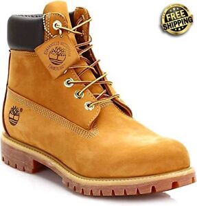Timberland Men's 6" Inch Waterproof Basic Ankle Boots Wheat 10061 SIZE 8 Men's