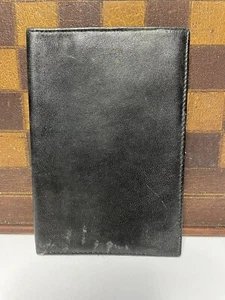 Portafoglio passaporto nero in pelle Lufthansa custodia biglietto documento vintage Jugoslavia - Foto 1 di 9