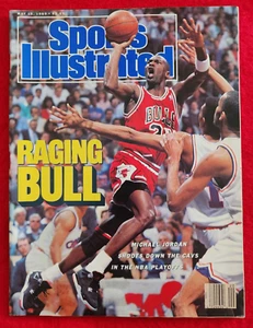 May 15 1988 CHICAGO BULLS MICHAEL JORDAN RAGING BULL Sports Illustrated NO LABEL - Picture 1 of 1