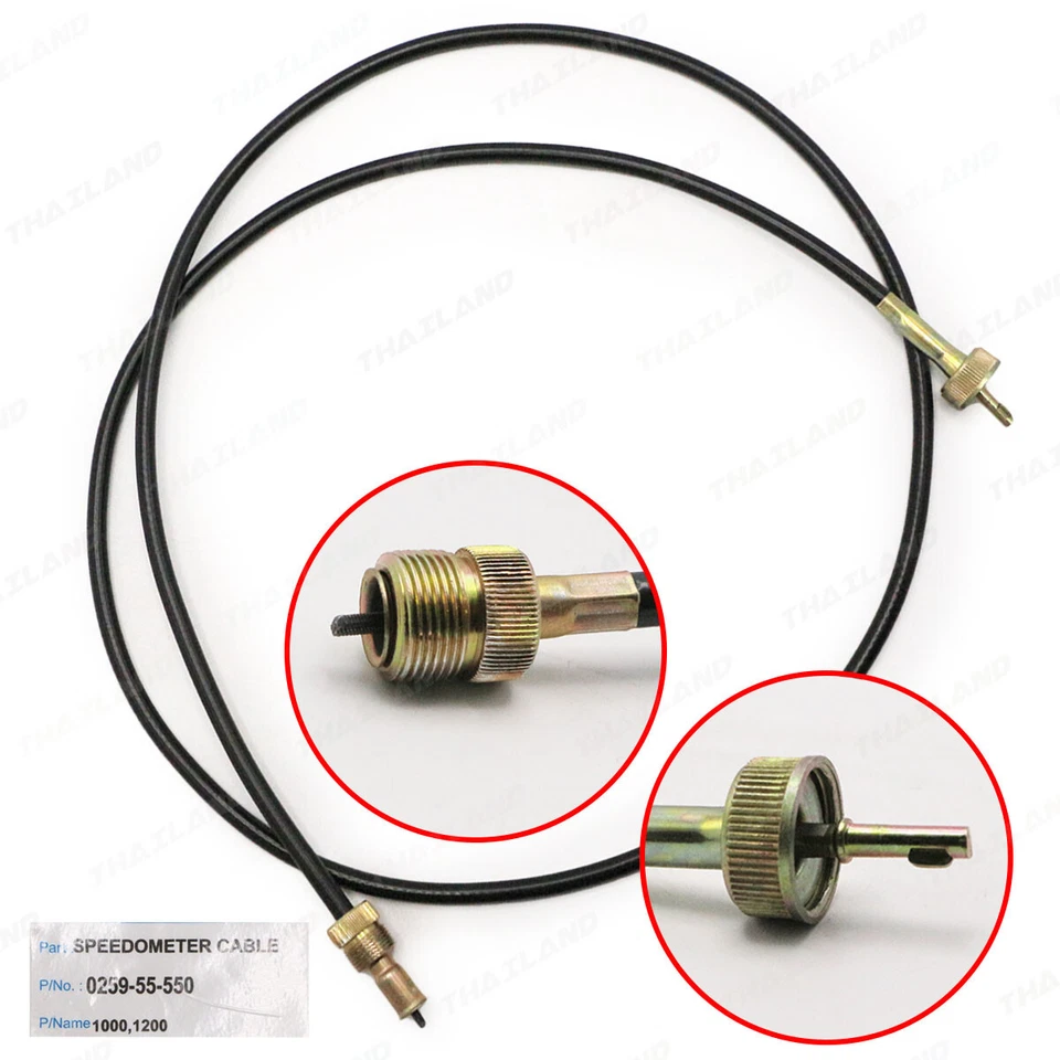 Se adapta a camioneta Mazda R100 1000 1200 UTE 1970 72 velocímetro cable Speedo negro Foto 1 de 4