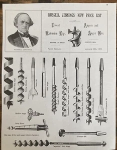 Buchausschnitt Foto Vintage Werkzeuge Schnecken Bits Wandkunst 1884 - Bild 1 von 1