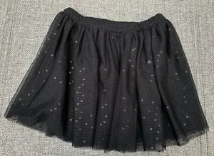 Cat & Jack Black Gold Glitter Polka Dot Tutu Skirt XL 14-16 - Picture 1 of 4
