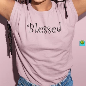 Next Level The Boyfriend Tee Black Graphic "Blessed" - Picture 1 of 115