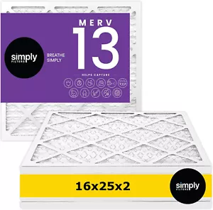 Simply Filters 16x25x2 MERV 13, MPR 1500, Filtro aria HVAC forno CA - Foto 1 di 56