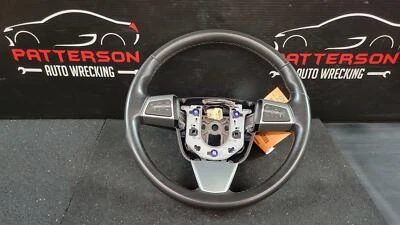 2009 CADILLAC STS LEATHER WRAPPED STEERING WHEEL WITH ACCESSORY CONTROLS BLACK - Image 1 of 4