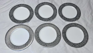 Calvin Klein Silver Texture 7.5 in Salad Plates - 6 Pristine - Picture 1 of 5