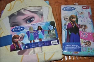 Disney Frozen Girls Cotton Panties Underwear Size 6, Elsa Hooded Towel Poncho - Picture 1 of 12