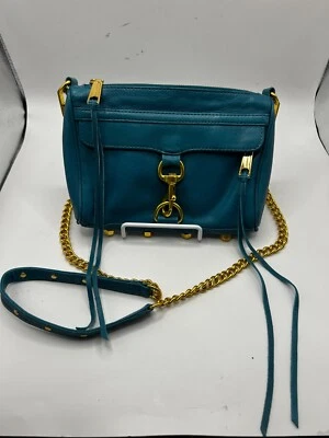 Rebecca Minkoff Mini MAC Turquoise Leather Women's Leather Crossbody Bag - Image 1 of 4