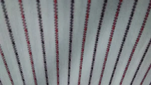 100% Luxury Cotton White with Red/Blue lines 3 yds 60" W - Picture 1 of 4