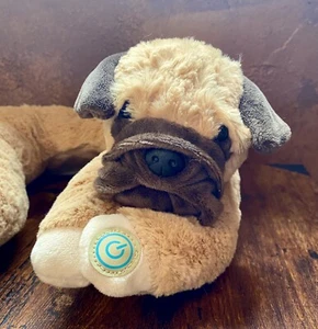 HEALTH TOUCH PUG DOG PLUSH VIBRATING NECK MASSAGE & TRAVEL PILLOW WORKS EUC - Picture 1 of 7