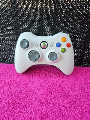 Microsoft Xbox 360 Wireless White Controller ...