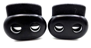 3/16" Cord Lock 2 Hole Spring Loaded PREMIUM for Rope Lace Bag Pack Hat Cloths - Picture 1 of 12