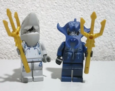 2)Manta + Shark Warrior Lot 8077 8073 Atlantis Trident LEGO® Minifigure Figure - Image 1 of 4