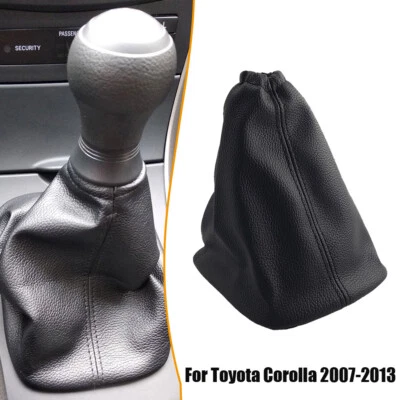 1pc PU Leather Gear Stick Shift Gaiter Boot Cover For Toyota Corolla 2007-2013 Foto 1 de 4