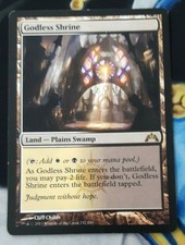 Godless Shrine MTG Gatecrash Rare Land Moderate to Heavily Played x1 OC3
