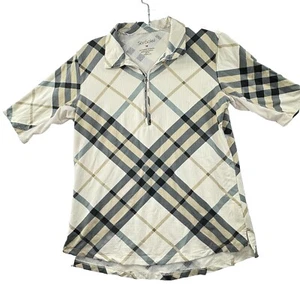San Soleil Women's Medium Top Short Sleeve 1/4 Zip UPF 50 Tennis Golf Shirt - Picture 1 of 11
