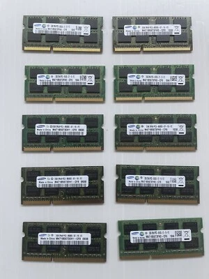Lot Of 10 Samsung 2GB 2Rx8 PC3 8500S- 07-10 -F2 M471B5673FH0/EH1-CF8  1066MHz - Image 1 of 4