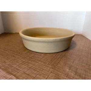 Pampered Chef Steinzeug kleine runde Bäcker tiefe Schale Kasserolle hellbraun USA #046 - Bild 1 von 4
