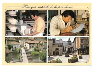 BR3189 Limoges (Hte Vienne) capitale de la porcelaine Viaggiata 1990 verso Roma - Foto 1 di 2