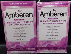 2 Pk Amberen Advanced Perimenopause Relief 60 Caps Ea Exp: 5/25 New & Sealed - Picture 1 of 9