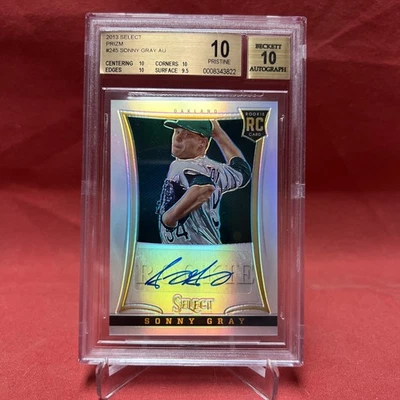 2013 Panini Select Prizm Auto RC Sonny Gray, #/99, Pristine BGS 10, Autograph 10 - Image 1 of 3