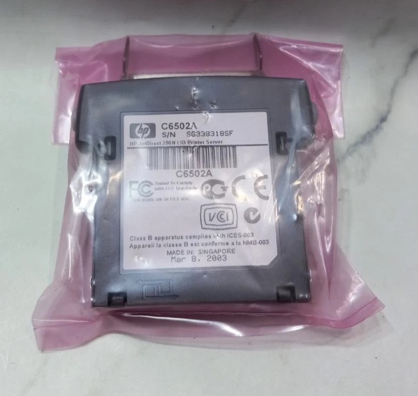 HP C6502A JetDirect 200N LIO Printer Server(Centronics) Genuine OEM New - Image 1 of 3
