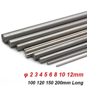 Stahl Rundmaterial 2 3 4 5 6 8 10 12mm Rund Stange Stab Vollstab 100-200mm Länge - Picture 1 of 5