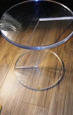 Mid Century Modern Acrylic Lucite Side Table - Image 1 of 4
