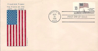 2116-Flag over Capitol-FDC, Cachet by Elizabeth R . (Carol Henkle) -First Cachet - Image 1 of 2