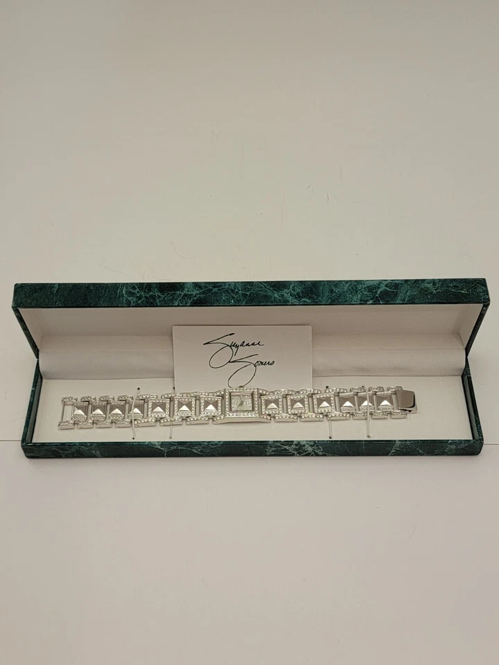 Reloj de cuarzo Suzanne Somers tono plateado estrás sin usar en caja Foto 1 de 1